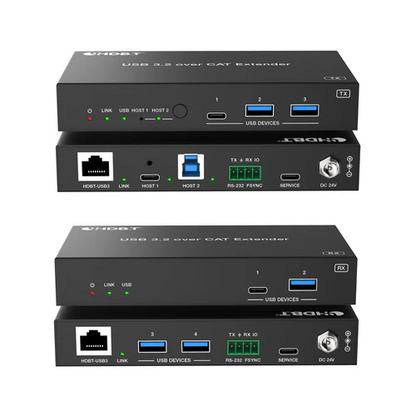 DVDO 2-Host USB-C & USB 3.2 Gen 1 100m Extender over HDBaseT (Box Tx to Box Rx) 