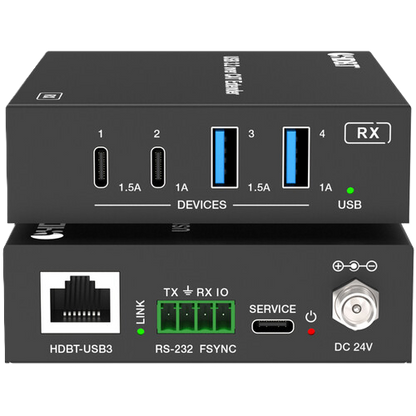 DVDO 1-Host USB-C & USB 3.2 Gen 1 100m Extender over HDBaseT (EU/UK WP Tx to Box Rx)