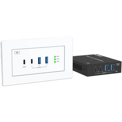 DVDO 1-Host USB-C & USB 3.2 Gen 1 100m Extender over HDBaseT (EU/UK WP Tx to Box Rx)