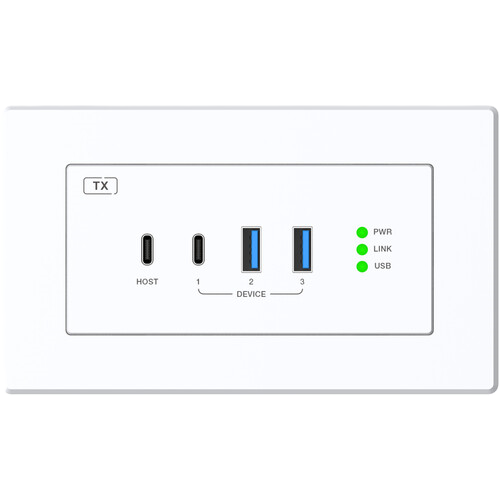 DVDO 1-Host USB-C & USB 3.2 Gen 1 100m Extender over HDBaseT (EU/UK WP Tx to Box Rx)
