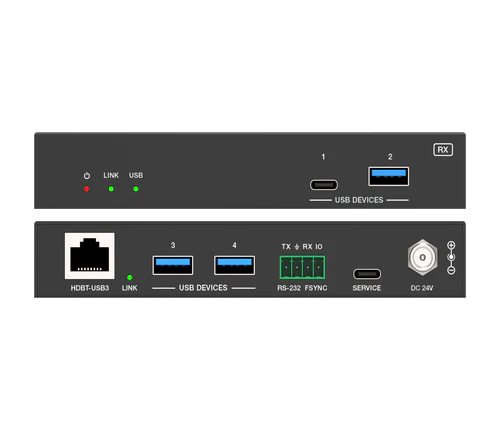 DVDO 2-Host USB-C & USB 3.2 Gen 1 100m Extender over HDBaseT (WP Tx to Box Rx)