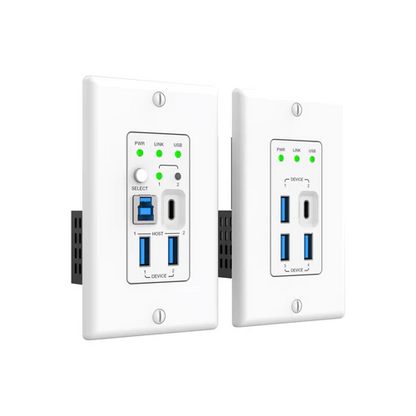 DVDO 2-Host USB-C & USB 3.2 Gen 1 100m Extender over HDBaseT (WP Tx to WP Rx)
