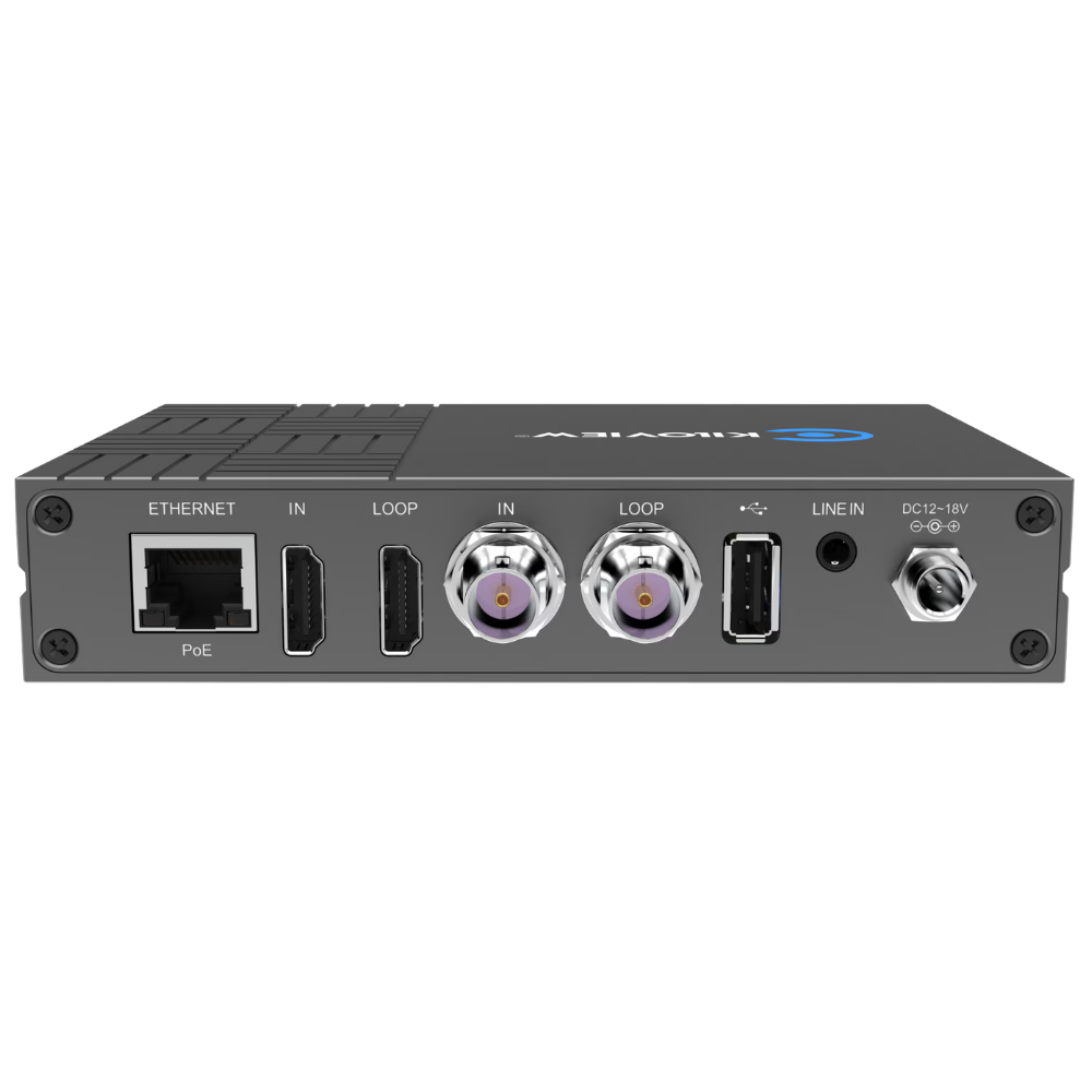 E3 4K Multi-interface Video Encoder Ports Inputs Back Rear View