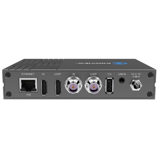 E3 4K Multi-interface Video Encoder Ports Inputs Back Rear View
