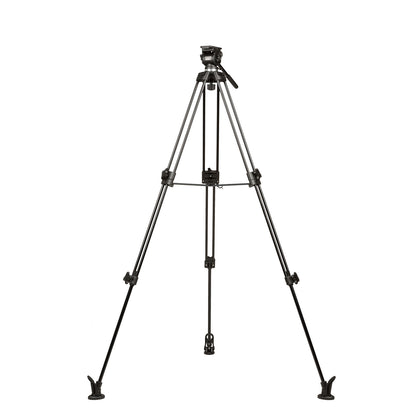 ikan 2-Stage Aluminum 65mm Fluid Head Tripod Kit, 11 lbs Payload (E-Image)