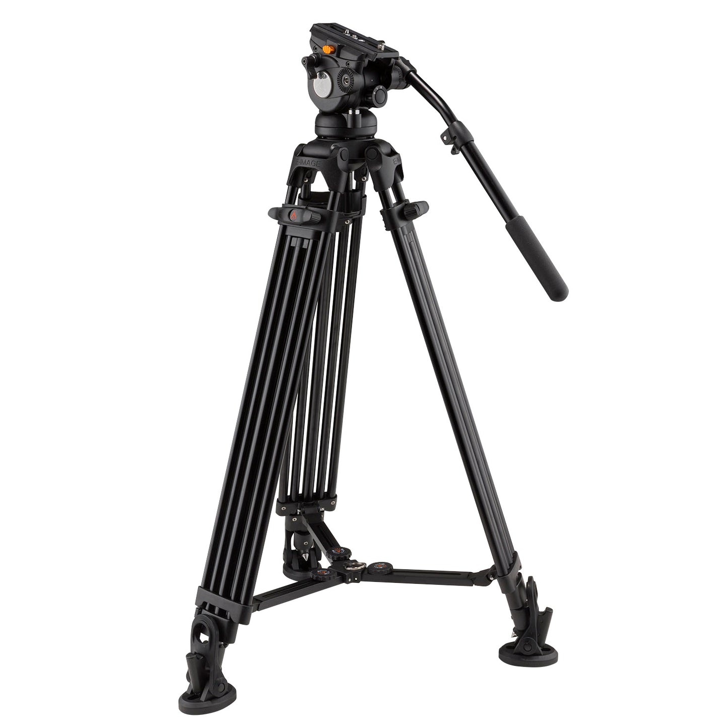 iKan 2-Stage Aluminum Fluid Head Tripod Kit, 15.4 lbs Payload, w/ Counterbalance (E-Image)