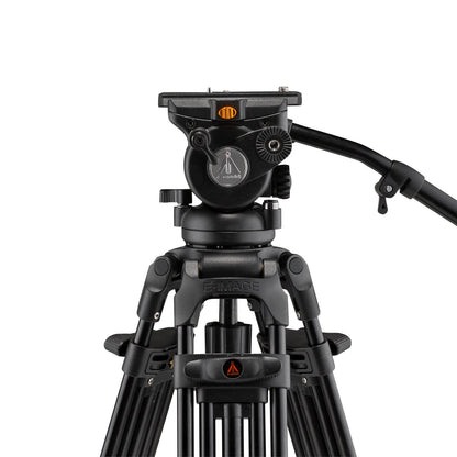 iKan 2-Stage Aluminum Fluid Head Tripod Kit, 15.4 lbs Payload, w/ Counterbalance (E-Image)