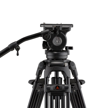 iKan 2-Stage Aluminum Fluid Head Tripod Kit, 15.4 lbs Payload, w/ Counterbalance (E-Image)