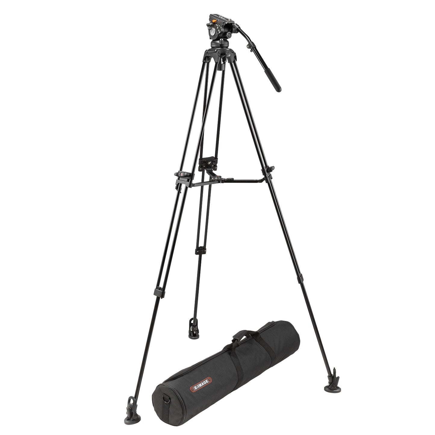 iKan 2-Stage Aluminum Fluid Head Tripod Kit, 15.4 lbs Payload, w/ Counterbalance (E-Image)