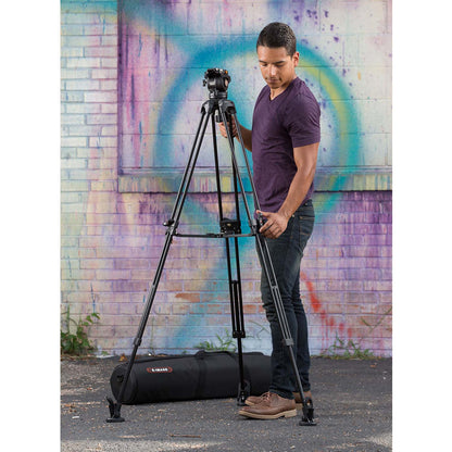 iKan 2-Stage Aluminum Fluid Head Tripod Kit, 15.4 lbs Payload, w/ Counterbalance (E-Image)