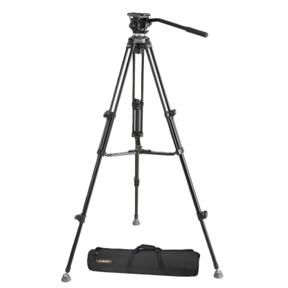 iKan 2-Stage Aluminum 65mm Fluid Head Tripod Kit, 6.6 lbs Payload, (E-Image)