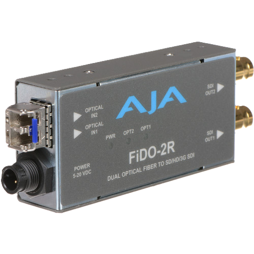 AJA FiDO-2R 2-Channel Single-Mode Fiber to 3G-SDI Receiver