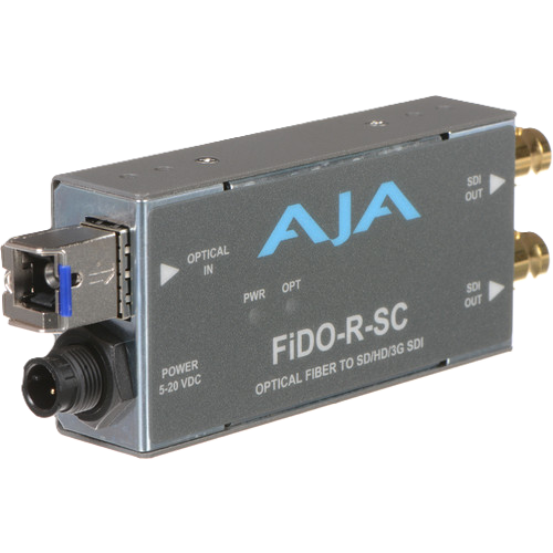 AJA FiDO-R-SC-R0 Single-Channel SC Fiber to Dual 3G-SDI Mini Converter