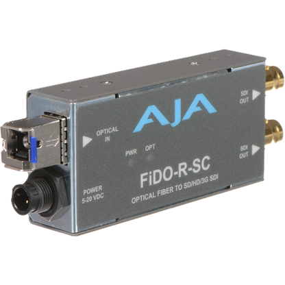 AJA FiDO-R-SC-R0 Single-Channel SC Fiber to Dual 3G-SDI Mini Converter