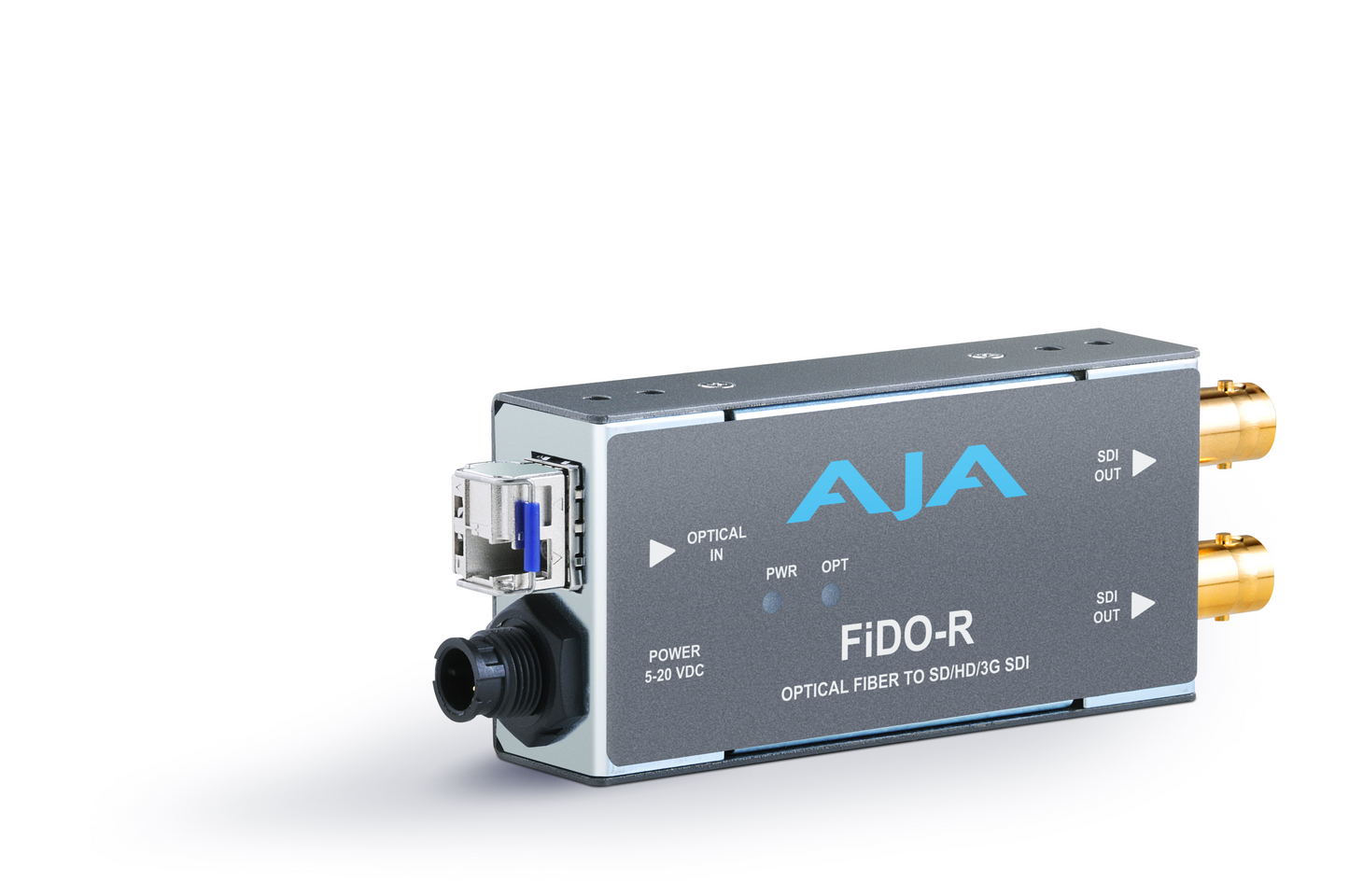 AJA 1-Channel Single-Mode LC Fiber to 3G-SDI Receiver
