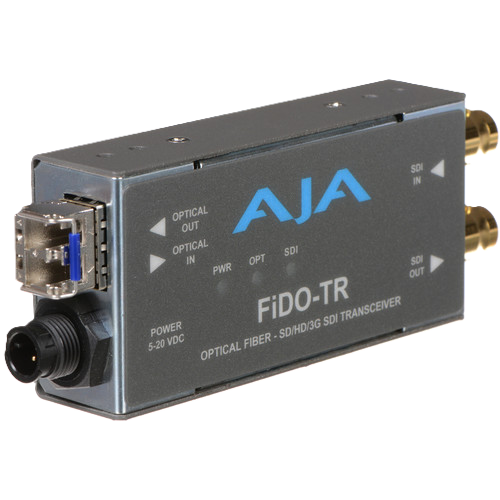 AJA FiDO-TR Single-Channel 3G-SDI / LC Fiber Transceiver