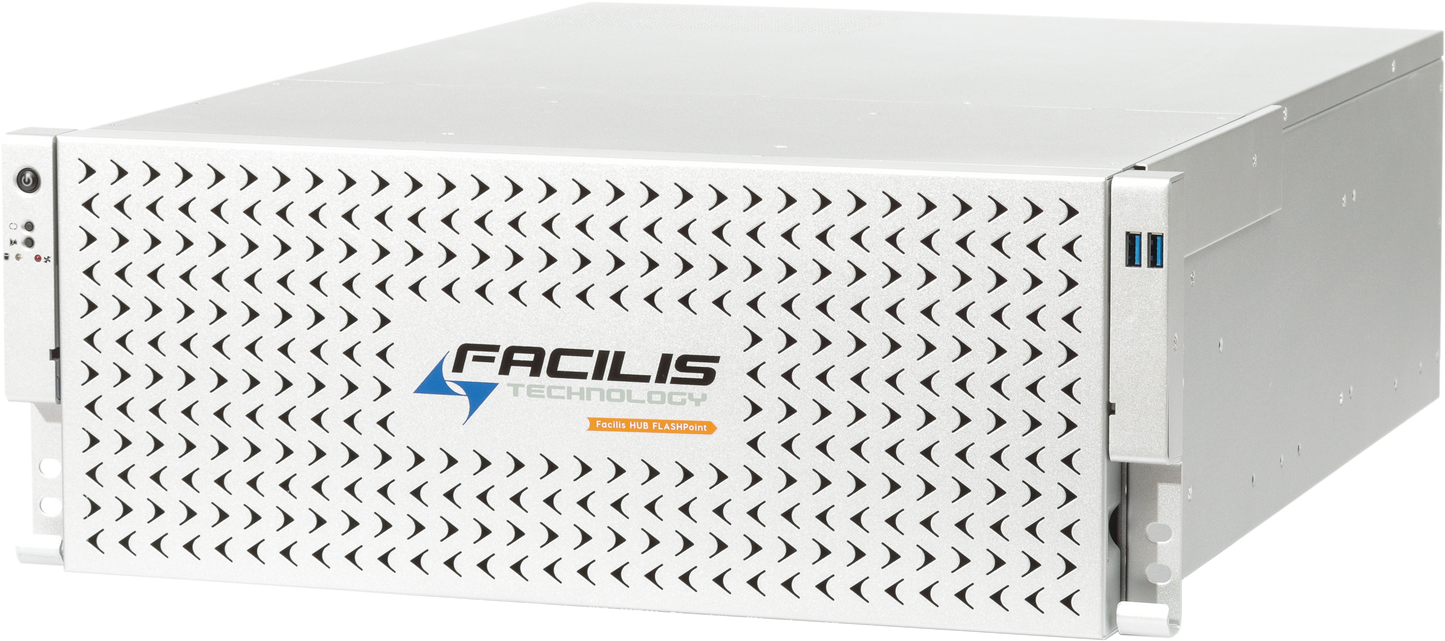 Facilis HUB FLASHPoint 48S- 368TB  System with Unlimited Seats of FastTracker, Smart Access Rules and WANLink Remote Client
