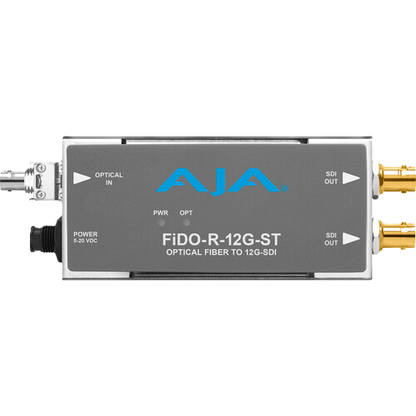 AJA FiDO-R-12G-ST 12G-SDI ST Fiber Receiver