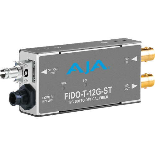 AJA FiDO-T-12G-ST 12G-SDI to ST Fiber Transmitter