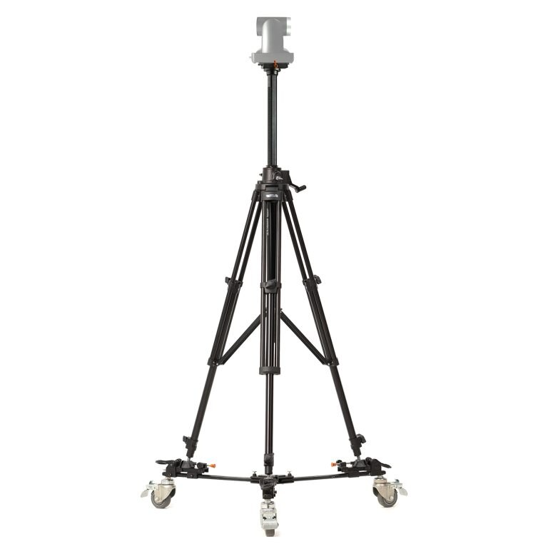 Ikan Aluminum Tripod, Dolly, Geared Center Column, & Quick Release Plate for PTZ Cameras