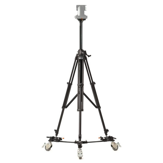 Ikan Aluminum Tripod, Dolly, Geared Center Column, & Quick Release Plate for PTZ Cameras