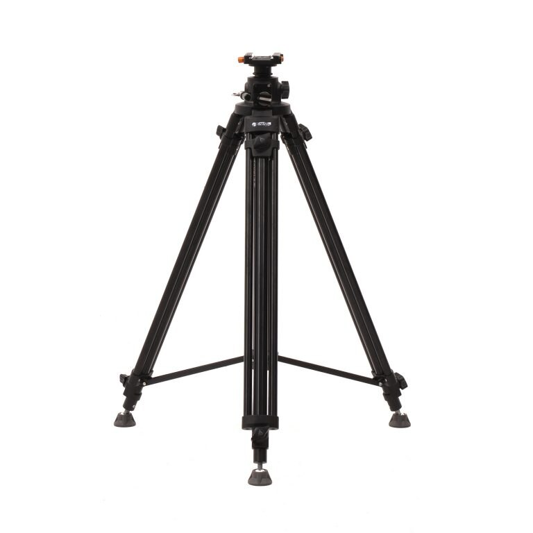 Ikan Aluminum Tripod, Dolly, Geared Center Column, & Quick Release Plate for PTZ Cameras