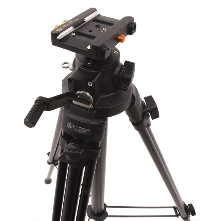 Ikan Aluminum Tripod, Dolly, Geared Center Column, & Quick Release Plate for PTZ Cameras