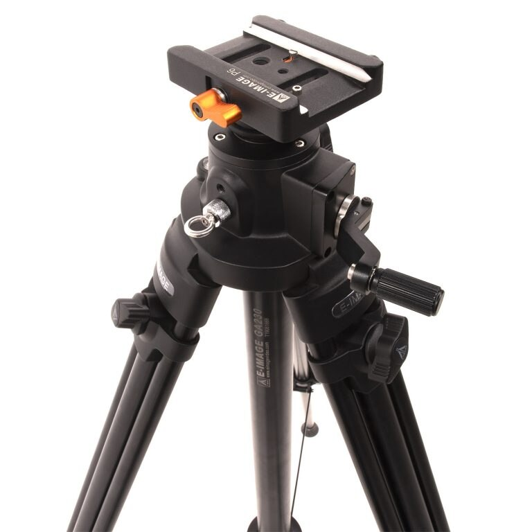 Ikan Aluminum Tripod, Dolly, Geared Center Column, & Quick Release Plate for PTZ Cameras