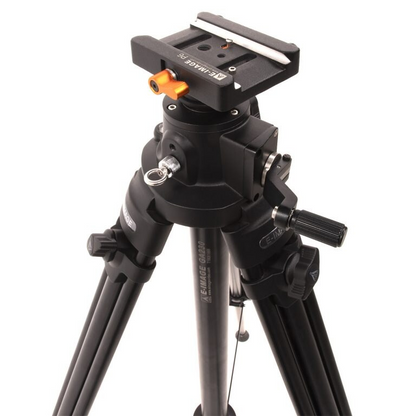 Ikan Aluminum Tripod, Dolly, Geared Center Column, & Quick Release Plate for PTZ Cameras