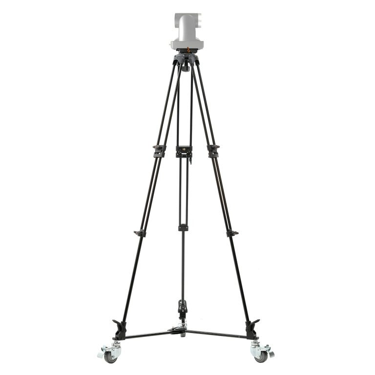 Ikan Aluminum Tripod, Dolly, 75mm Flat Base, & Quick Release Plate for PTZ Cameras
