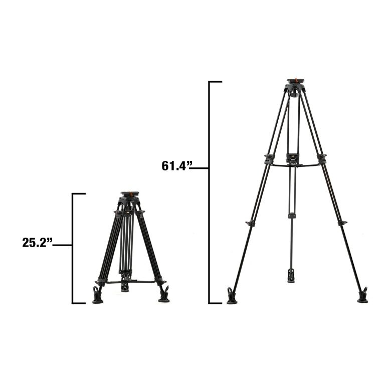 Ikan Aluminum Tripod, Dolly, 75mm Flat Base, & Quick Release Plate for PTZ Cameras