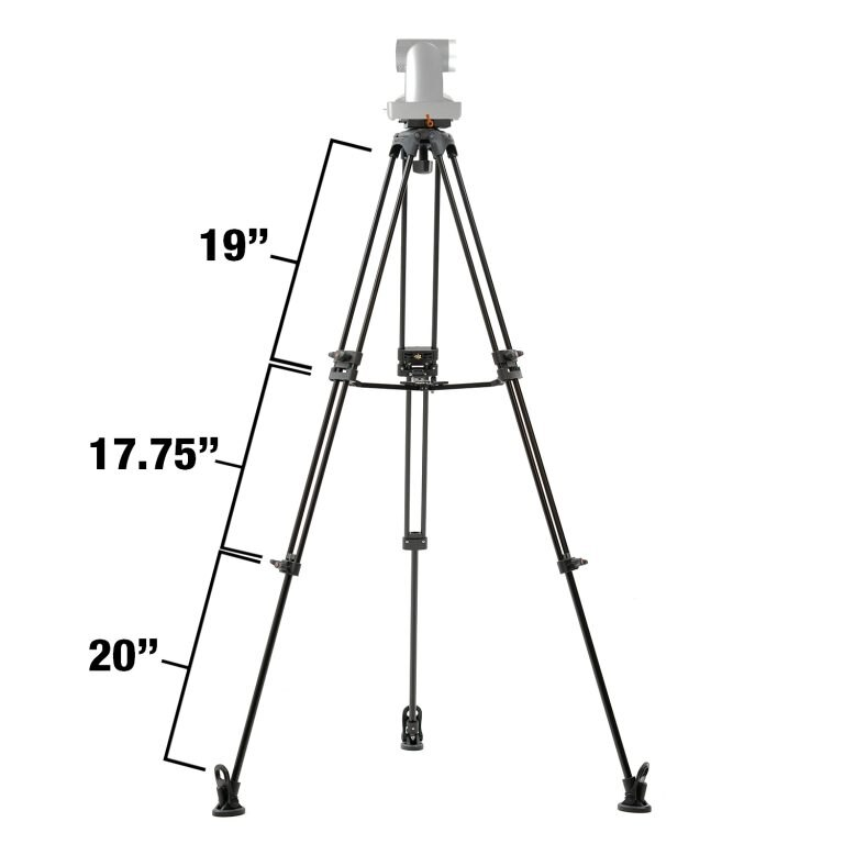 Ikan Aluminum Tripod, Dolly, 75mm Flat Base, & Quick Release Plate for PTZ Cameras