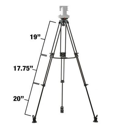 Ikan Aluminum Tripod, Dolly, 75mm Flat Base, & Quick Release Plate for PTZ Cameras