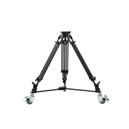 Ikan Aluminum Tripod, Dolly, 75mm Flat Base, & Quick Release Plate for PTZ Cameras