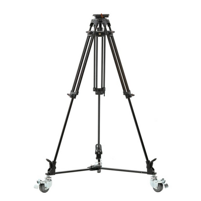 Ikan Aluminum Tripod, Dolly, 75mm Flat Base, & Quick Release Plate for PTZ Cameras