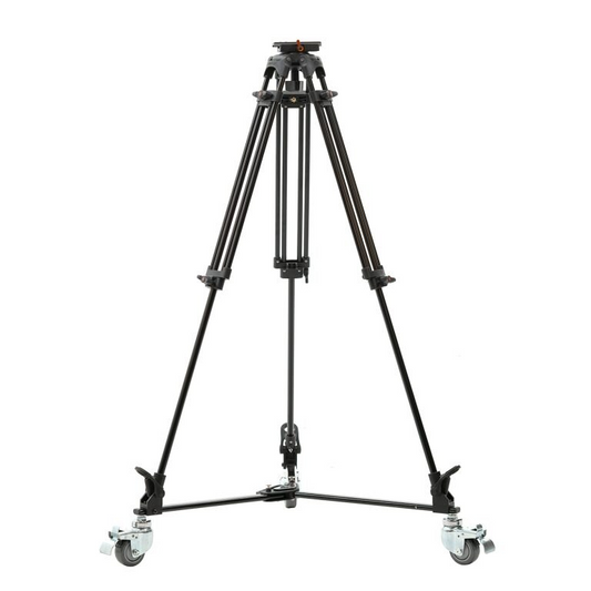 Ikan Aluminum Tripod, Dolly, 75mm Flat Base, & Quick Release Plate for PTZ Cameras