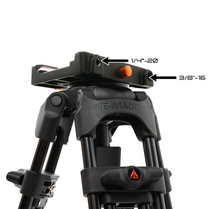 Ikan Aluminum Tripod, Dolly, 75mm Flat Base, & Quick Release Plate for PTZ Cameras