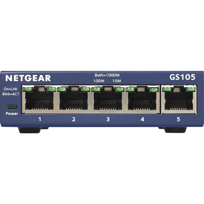 NETGEAR GS105 5-Port Gigabit Ethernet Unmanaged Switch