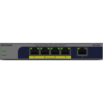 NETGEAR GS105P 5-Port Gigabit Ethernet Unmanaged PoE Switch