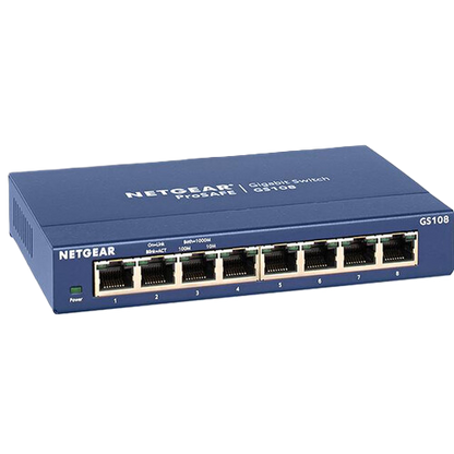 NETGEAR GS108 8-Port Gigabit Ethernet Unmanaged Switch
