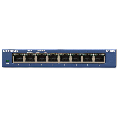 NETGEAR GS108 8-Port Gigabit Ethernet Unmanaged Switch