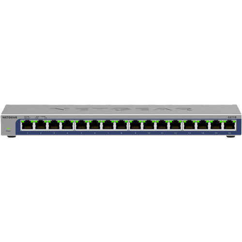 NETGEAR GS316 16-Port Gigabit Ethernet Unmanaged Essentials Switch