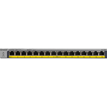 NETGEAR GS116PP 16-Port Gigabit Ethernet High-Power Unmanaged PoE+ Switch with FlexPoE (183W)