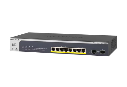 NETGEAR GS510TPP 8-Port Gigabit Ethernet High-Power PoE+ Smart Switch with 2 Dedicated SFP Ports (190W)