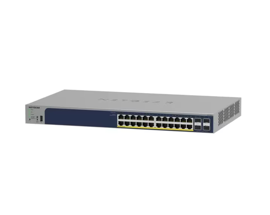 NETGEAR GS728TP 24 Port Gigabit Ethernet PoE+ Smart Switch w/ optional Remote/Cloud Management and 4 SFP Ports (190W)