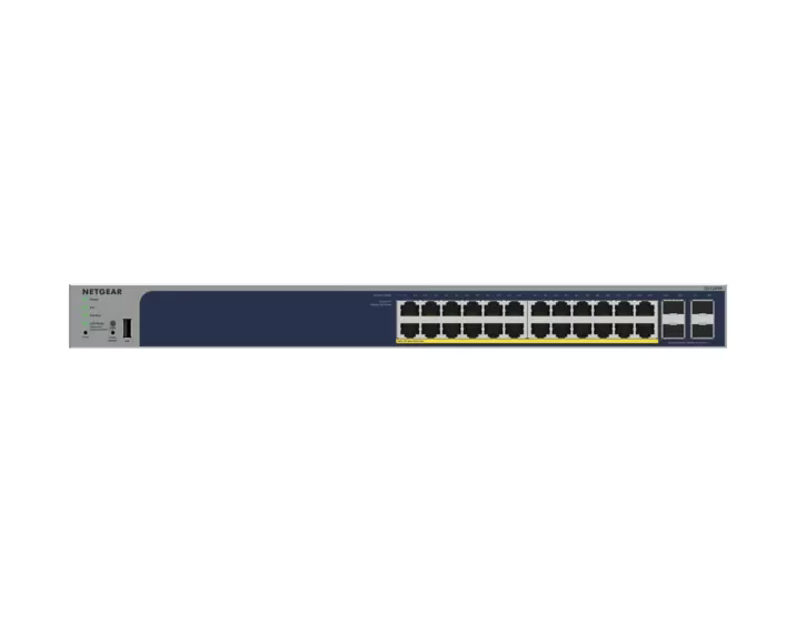 NETGEAR GS728TP 24 Port Gigabit Ethernet PoE+ Smart Switch w/ optional Remote/Cloud Management and 4 SFP Ports (190W)