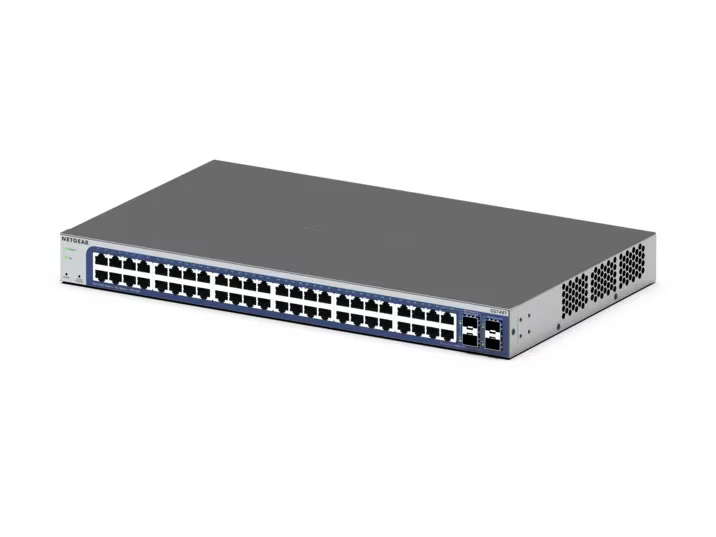 NETGEAR GS748T 48-Port Gigabit Ethernet Smart Switch With 2 Copper/SFP Combo Ports and 2 Dedicated SFP Ports