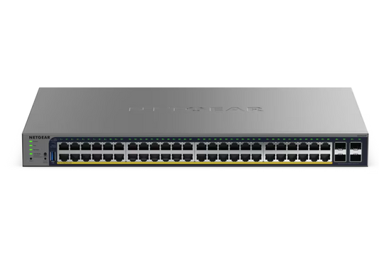 NETGEAR GS752TP 48 Port Gigabit Ethernet PoE+ Smart Switch w/ optional Remote/Cloud Management and 4 SFP Ports (380W)