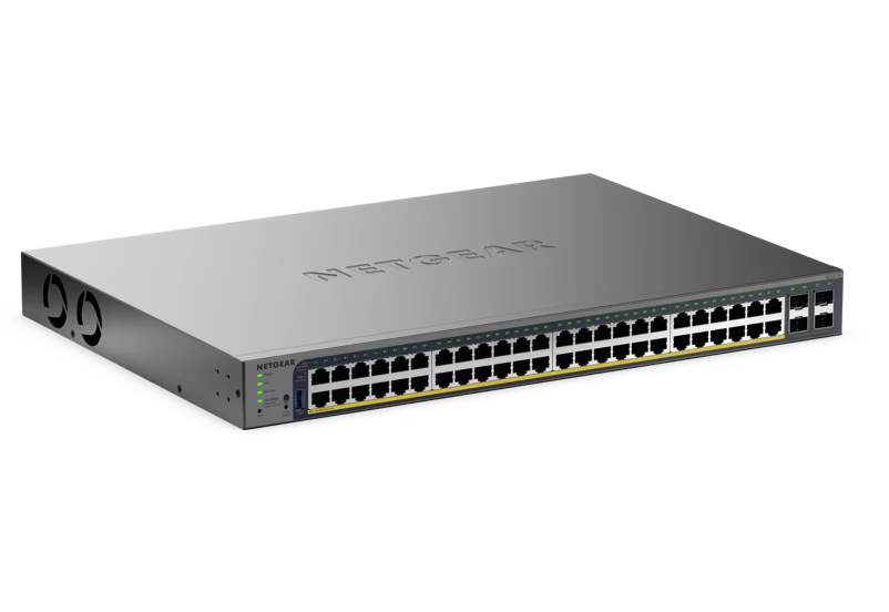 NETGEAR GS752TP 48 Port Gigabit Ethernet PoE+ Smart Switch w/ optional Remote/Cloud Management and 4 SFP Ports (380W)