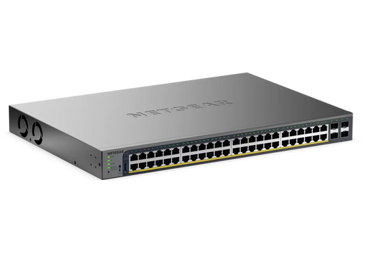 NETGEAR GS752TP 48 Port Gigabit Ethernet PoE+ Smart Switch w/ optional Remote/Cloud Management and 4 SFP Ports (380W)